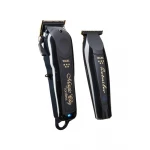 Wahl Cordless Barber Combo Professional Hair Clippers Set, Titanium Blades, Black - Wahl