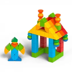 Geomag Magicube Shapes 164 Piece Magnetic Building Set for Toddlers