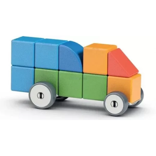 Geomag Magicube Shapes 128 Piece Magnetic Building Blocks Set for Toddlers - Image 3