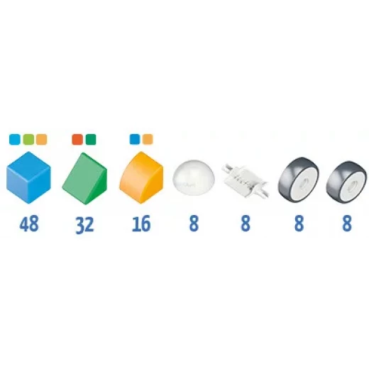 Geomag Magicube Shapes 128 Piece Magnetic Building Blocks Set for Toddlers - Image 5