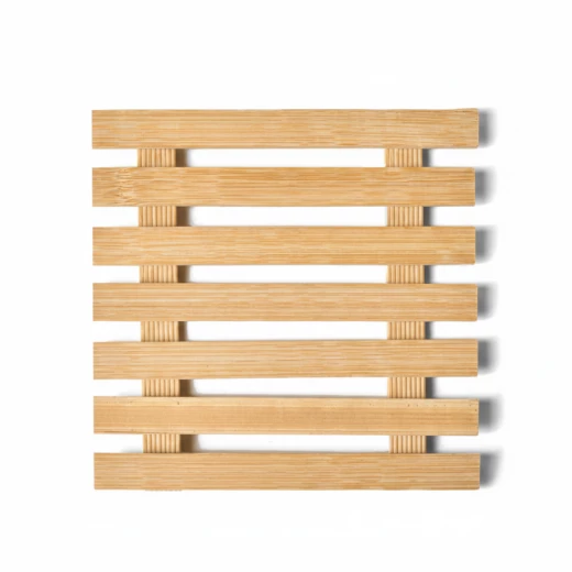 Square wooden insulating coaster 18x18 cm - protects your table from heat, stylish and sturdy wooden base, ideal for use in the kitchen, dining room and coffee table - Lolo shop home - Image 2