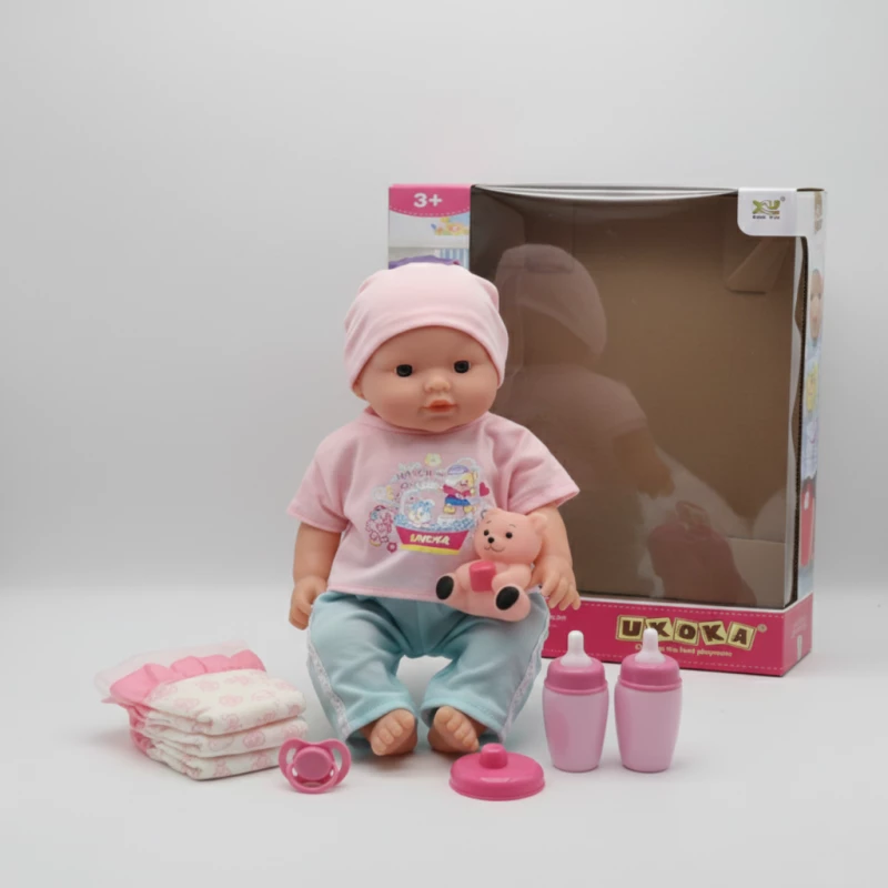 Yokooka Interactive Baby Doll Set with Full Clothes and Accessories – Perfect Gift for Children 3+ to Develop Nurturing Skills and Imaginative Play