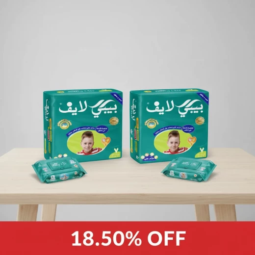 عرض بيبي لايف عبوتين كلوت الاقتصادي – مقاس 7 (26 حبة) لوزن +20 كغم + عبوتين مناديل مبللة (90 منديل لكل عبوة) بخصم 18.50% عرض بيبي لايف عبوتين كلوت الاقتصادي – مقاس 7 (26 حبة) لوزن +20 كغم + عبوتين مناديل مبللة (90 منديل لكل عبوة) بخصم 18.50%