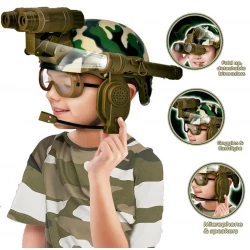 Mega Creative Military Soldier Play Set with Helmet, Binoculars, and Flashlight