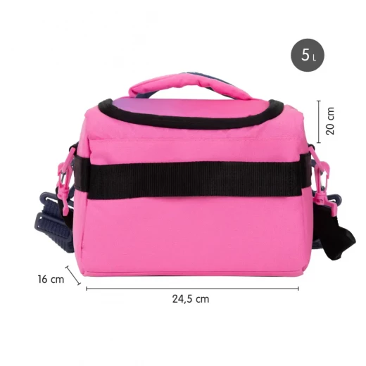 MILAN Sunset Series 5L Isothermal Food Bag Pink, Large Capacity, Adjustable Strap Snip - Milan - Image 3