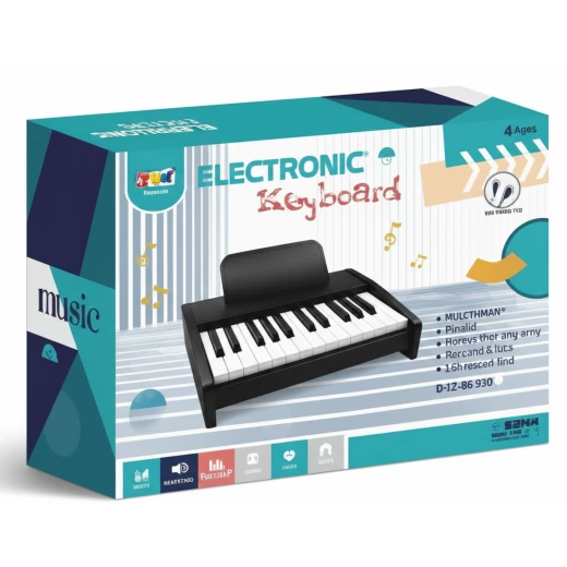 بيانو إلكتروني خشبي بـ 25 مفتاحًا مع كابل USB أسود للأطفال والمبتدئين بيانو إلكتروني خشبي بـ 25 مفتاحًا مع كابل USB أسود للأطفال والمبتدئين