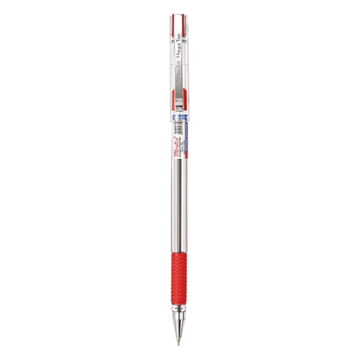 Montex Mega Top Ballpoint Pens Red Ink 10 Pack Smooth Writing School Office - Montex - Image 2