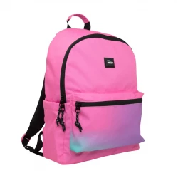 MILAN Sunset Classic School Backpack 22L Pink Ripstop Fabric for Students