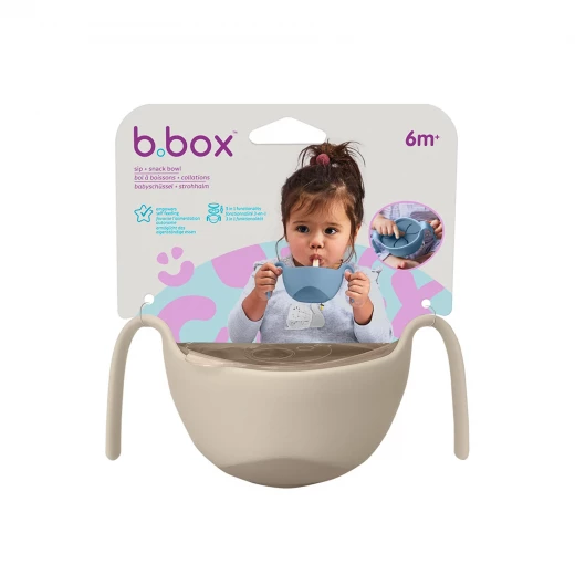 B.Box Latte 3-in-1 Feeding Bowl with Straw, Snack Container, and Lid - B.Box - Image 4