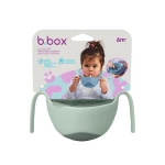 B.Box 3 in 1 Snack Dispenser Set for Babies and Toddlers Sage Color, BPA Free, Easy to Clean, Perfect for On the Go Snacking Needs - B.Box