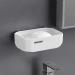 Soap Dish Wall-mounted Double-layer Drain Soap Container, Non-porous Plastic Soap Tray for Household Bathroom, Easy To Store Soap and No Mess Drain Soap Holder 1 Pc - Lolo shop home