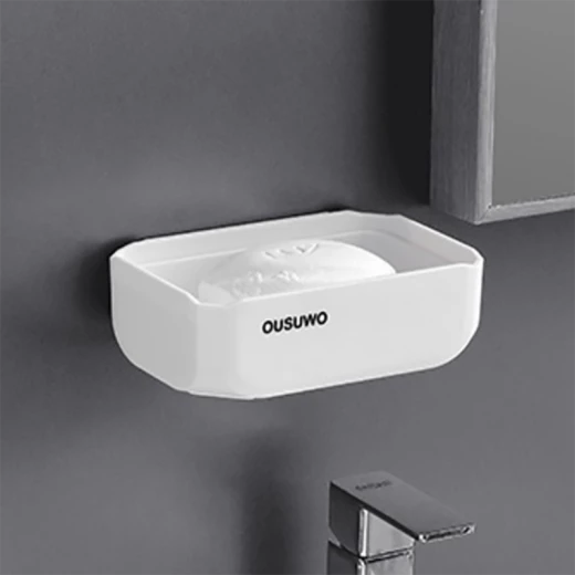 Soap Dish Wall-mounted Double-layer Drain Soap Container, Non-porous Plastic Soap Tray for Household Bathroom, Easy To Store Soap and No Mess Drain Soap Holder 1 Pc Soap Dish Wall-mounted Double-layer Drain Soap Container, Non-porous Plastic Soap Tray for Household Bathroom, Easy To Store Soap and No Mess Drain Soap Holder 1 Pc