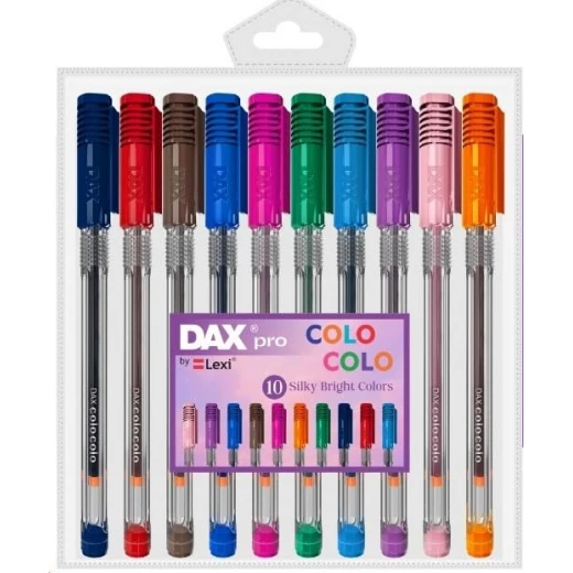 Lexi I Dax Pen ColoColo I First Time In India - Brightest Bright Color Series I Pack Of 10 Multicolor Ball Pens Lexi I Dax Pen ColoColo I First Time In India - Brightest Bright Color Series I Pack Of 10 Multicolor Ball Pens