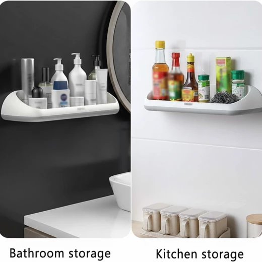 Multifunction Wall-Mounted Floating Shelf – Durable ABS Organizer for Bathroom, Kitchen, or Shower | Drill-Free Towel & Accessory Rack Multifunction Wall-Mounted Floating Shelf – Durable ABS Organizer for Bathroom, Kitchen, or Shower | Drill-Free Towel & Accessory Rack