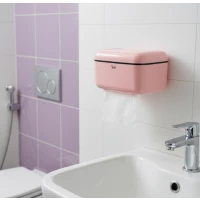 Takoo Waterproof Wall-Mounted Bathroom Tissue Box – Double-Layer Storage with Phone Slot & Drill-Free Installation