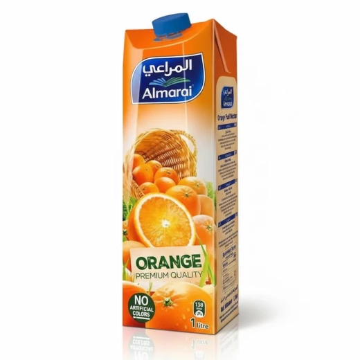 عصير البرتقال الممتاز من المراعي، جودة عالية، 1 لتر، بدون ألوان صناعية، مشروب منعش عصير البرتقال الممتاز من المراعي، جودة عالية، 1 لتر، بدون ألوان صناعية، مشروب منعش