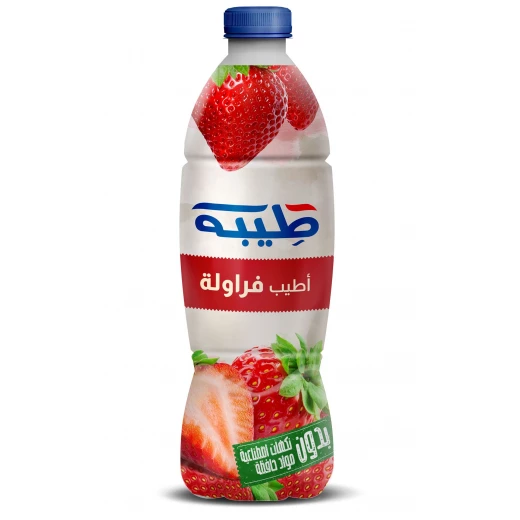 عصير طيبة بالفراولة 1.4 لتر، بدون نكهات صناعية، بدون مواد حافظة عصير طيبة بالفراولة 1.4 لتر، بدون نكهات صناعية، بدون مواد حافظة