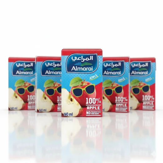عصير التفاح المراعي 140 مل عبوة من 6، مشروب منعش ومغذي للأطفال عصير التفاح المراعي 140 مل عبوة من 6، مشروب منعش ومغذي للأطفال