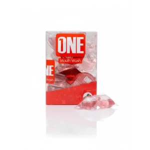 One Strawberry Flavor Mouthwash Capsules 20 Count 15ml Fresh Breath
