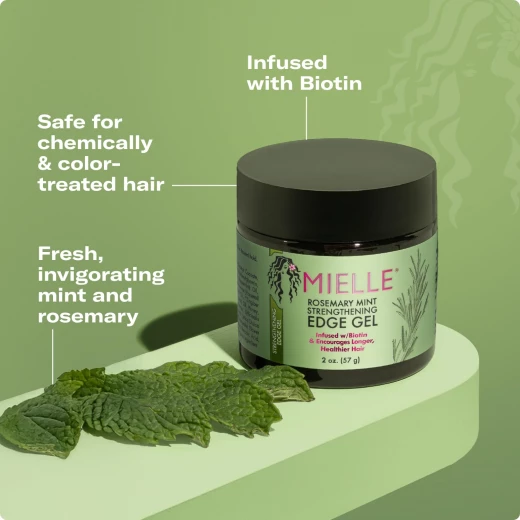 Mielle Organics Rosemary Mint Edge Control Gel, Strong Hold, 2 Fl Oz - Mielle Organics - Image 9