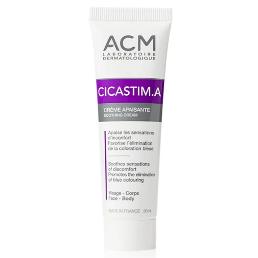 كريم مهدئ إيه سي إم Cicastim.A (20 مل) – لعلاج تهيج البشرة والكدمات | تركيبة فعالة لتخفيف التورم وتسريع تعافي الجلد - أ سي إم - Image 2