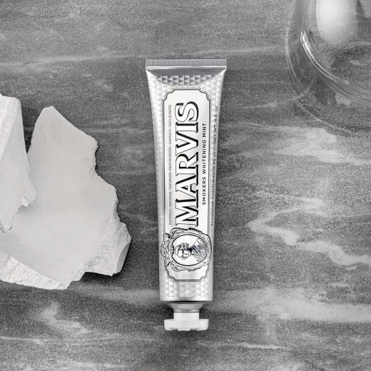 Marvis Smokers Whitening Toothpaste, Mint, 85ml, Promotes the Natural Whitening of the Teeth, Plaque Removal Toothpaste, Long-Lasting Freshness - Marvis - Image 2