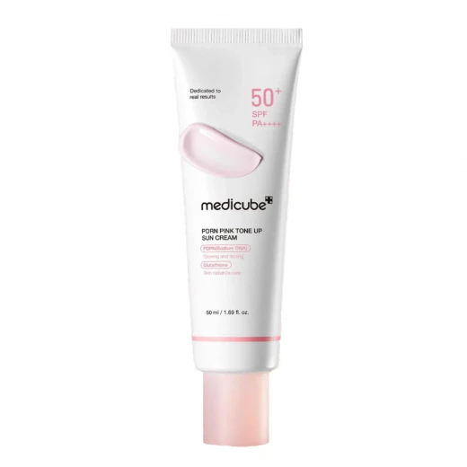 كريم ميديكيوب PDRN الوردي لتوحيد لون البشرة واقي شمسي SPF50+ PA++++ 50 مل، حماية واسعة الطيف كريم ميديكيوب PDRN الوردي لتوحيد لون البشرة واقي شمسي SPF50+ PA++++ 50 مل، حماية واسعة الطيف