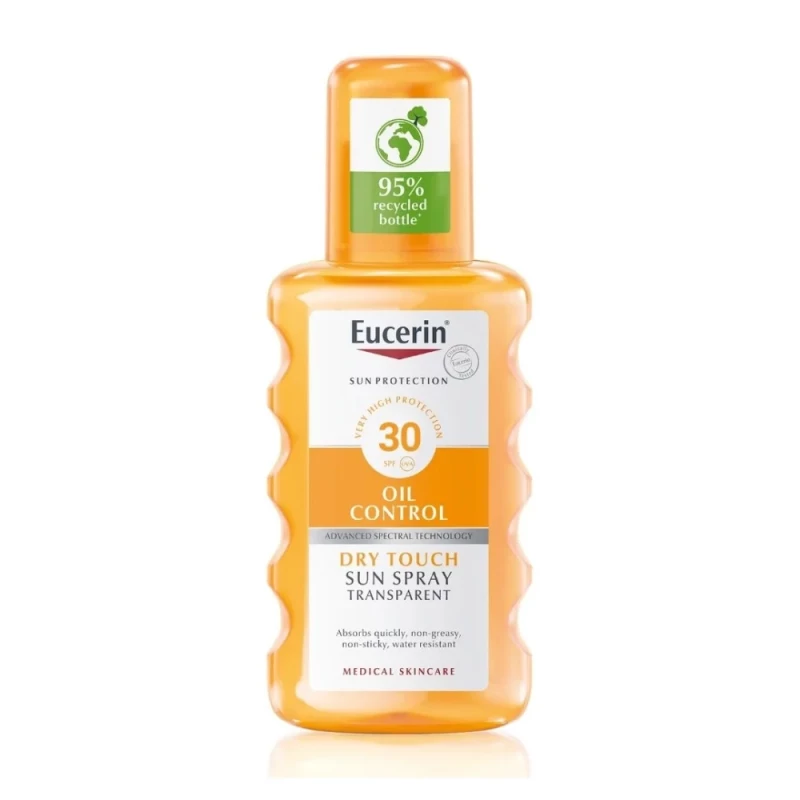 Eucerin Sensitive Protect Sun Spray SPF 30, 200ml, Broad Spectrum Protection, Oil Control - Eucerin