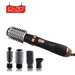 Enzo Italy EN-746 Professional 4-in-1 Hot Air Styler Automatic Rotating Hair Dryer Brush