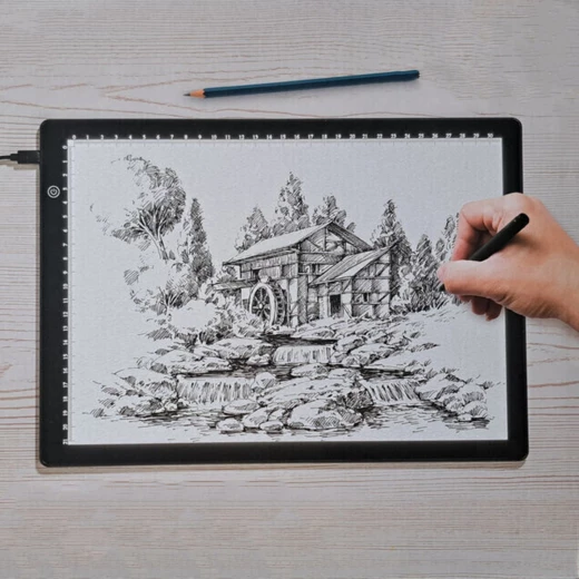 لوحة رسم مضيئة بتقنية LED بحجم A4 مثالية للرسم والتتبع، مع 3 مستويات سطوع قابلة للتعديل، تصميم محمول للفنانين والمبتدئين لوحة رسم مضيئة بتقنية LED بحجم A4 مثالية للرسم والتتبع، مع 3 مستويات سطوع قابلة للتعديل، تصميم محمول للفنانين والمبتدئين