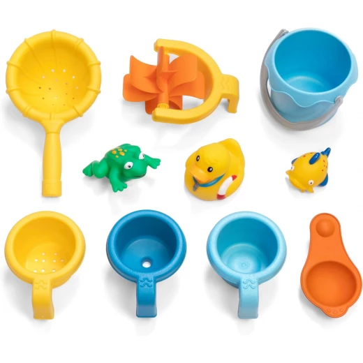 Step2 Rain Showers Splash Tub Water Play Table in gray offers a fun outdoor water play experience for toddlers Its interactive design stimulates exploration and imagination and is suitable for gardens and outdoor yards - Step2 - Image 5