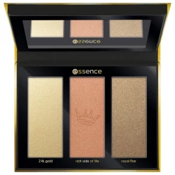 Essence My Little Gold Powder Highlighter Palette: 3 Shades for a Radiant Glow, Face Illuminator, Long Lasting Formula, Perfect for All Skin Tones