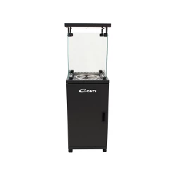 CONTI Patio Gas Heater Black Matt 13 KW Outdoor Heating for Patios and Gardens
