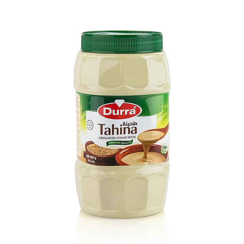 Durra Tahini Sesame Paste 800g, Authentic North African Recipe, Perfect for Hummus, Baba Ghanoush, and Sauces. Delicious and Versatile, Use in 100s of Recipes. - Durra