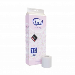 ورق تواليت ألما، 10 لفات، ناعم و ماص، لطيف على البشرة، أساسيات الحمام