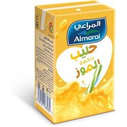 حليب المراعي مويينكوم بنكهة الموز 150 مل: مشروب حليب لذيذ ومنعش بنكهة الموز الرائعة، مثالي للحصول على دفعة سريعة للطاقة في أي وقت
