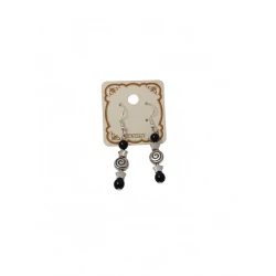 Black Beads & Stars Earrings – Sophisticated Celestial Jewelry for an Elegant Look