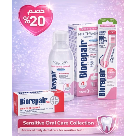 Biorepair Sensitive Oral Care Set. Immediate Sensitivity Relief with Enamel-Repairing microRepair Technology Biorepair Sensitive Oral Care Set. Immediate Sensitivity Relief with Enamel-Repairing microRepair Technology
