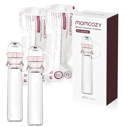 Momcozy Silicone Colostrum Collector 5ml, BPA-Free, Reusable, 2 Piece Set Momcozy Silicone Colostrum Collector 5ml, BPA-Free, Reusable, 2 Piece Set