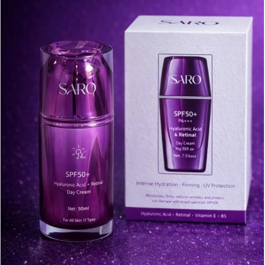 SARO Day Cream with Hyaluronic Acid, Retinol, SPF50+ for All Skin Types SARO Day Cream with Hyaluronic Acid, Retinol, SPF50+ for All Skin Types