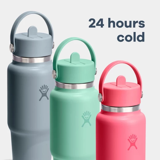 Hydro Flask Wide Flex Straw Travel Bottle 24oz, Insulated Water Bottle, Shale Grey - Hydro Flask - Image 3