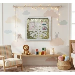 Interactive "Snowflake" Panel with Gold Sequins, 43.5 cm | Modern Winter Wall Frame with Clips for Hanging Photos and Memories - Luxurious and Elegant Home and Bedroom Decor, Transformable with a Touch of a Hand - Lolo shop home