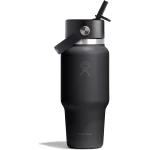 Hydro Flask Wide Flex Straw Travel Bottle 24 oz (710 ml) Black, Insulated Water Flask - Hydro Flask
