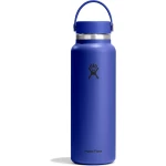 Hydro Flask Water Bottle - Insulated Stainless Steel - Wide Mouth Flex Lid, Non Spill, Leakproof and Refillable in 40 Oz Capri Blue - Hydro Flask