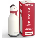 Asobu Bestie Kids Insulated Water Bottle, SNOWMAN, 16 Ounce with Straw - Asobu
