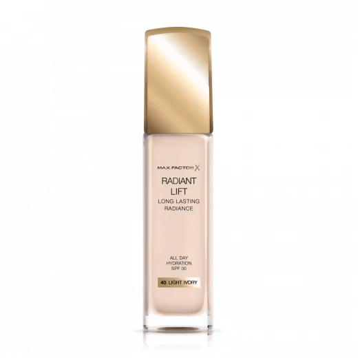 مكياج كريم أساس ماكس فاكتور Radiant Lift رقم 040 لايت ايفوري 30 مل، تغطية تدوم طويلاً، تركيبة مرطبة مكياج كريم أساس ماكس فاكتور Radiant Lift رقم 040 لايت ايفوري 30 مل، تغطية تدوم طويلاً، تركيبة مرطبة