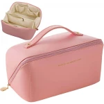 Generic White Makeup Bag Waterproof Cosmetic Organizer with Handle Travel Size - Wateen store