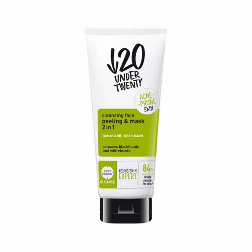 Under Twenty Purifying 2in1 Peeling Mask 100ml, Cleanses, Exfoliates, and Hydrates Under Twenty Purifying 2in1 Peeling Mask 100ml, Cleanses, Exfoliates, and Hydrates