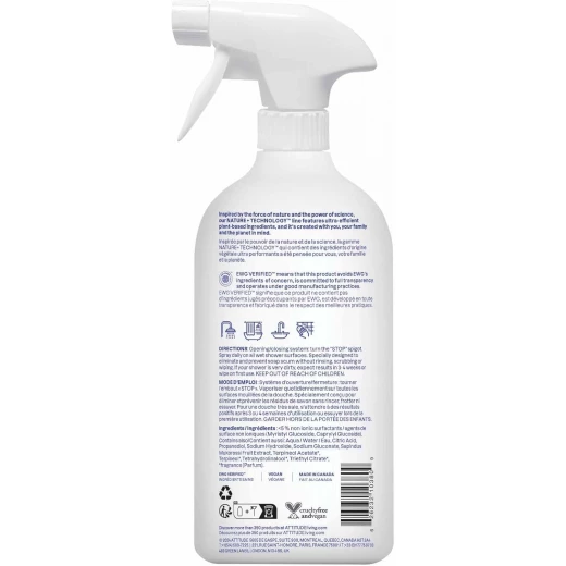 ATTITUDE Citrus Zest Shower and Tile Cleaner Spray, Plant Based, 27.1 Fl Oz - ATTITUDE - Image 5