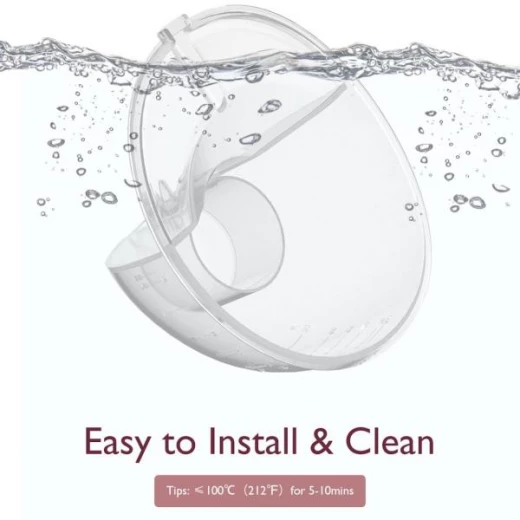 Momcozy Collector Cup Full Set Compatible with Momcozy M5 Breast Pumps, Hands Free Breastfeeding, QM1290S - Momcozy - Image 3